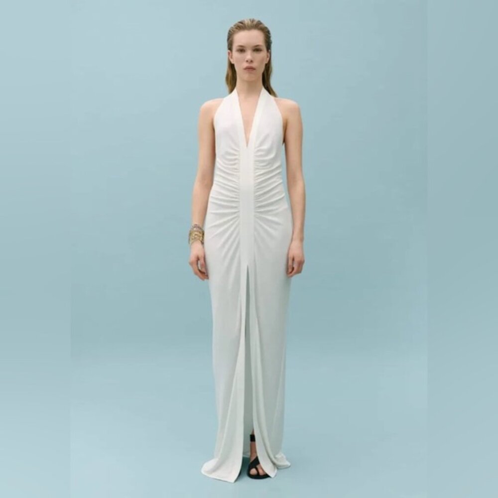 Mango x Victoria Beckham - Draped Halter Dress With Opening medium